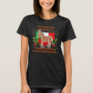 Funny Christmas Italian Christmas Donkey Dominick T-Shirt