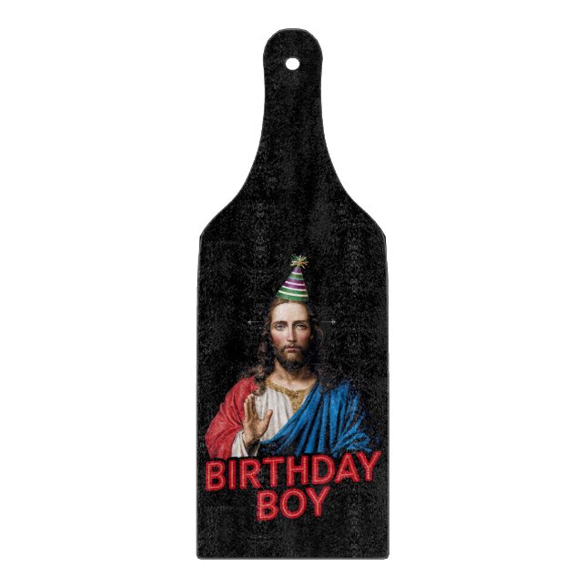 Funny Christmas Jesus Birthday Boy  Cutting Board (Front)