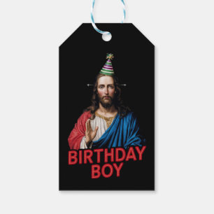 Funny Christmas Jesus Birthday Boy Gift Tags