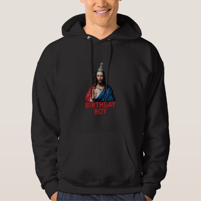 Funny Christmas Jesus Birthday Boy  Hoodie (Front)