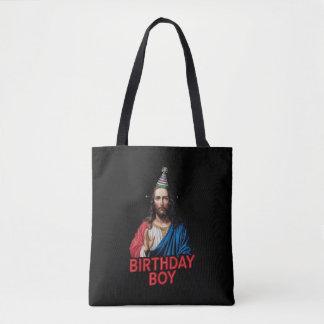 Funny Christmas Jesus Birthday Boy  Tote Bag
