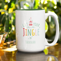 Funny Christmas Jingle Bells Rainbow Custom Name