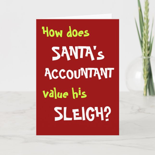 Funny Christmas Joke Card for Accountant or Client (Front)