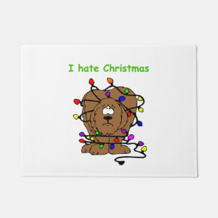 Funny Christmas Joke Dogs Puppies Pets Holiday Doormat
