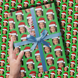 Funny Christmas Kamala Harris Santa Hat Wrapping Paper