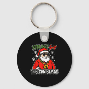 Funny Christmas Kids 6-7 67 Six Seven Meme Boys Ch Key Ring