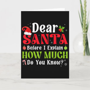 Funny Christmas Kids Boys Girls Dear Santa I Can E Card