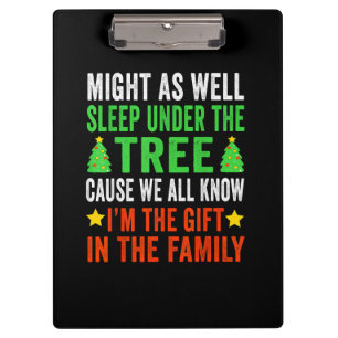 Funny Christmas Kids Christmas Pyjamas Girls Boys Clipboard