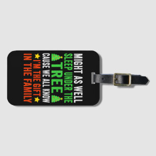 Funny Christmas Kids Christmas Pyjamas Girls Boys Luggage Tag