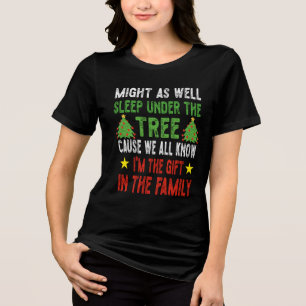 Funny Christmas Kids Christmas Pyjamas Girls Boys Tri-Blend Shirt