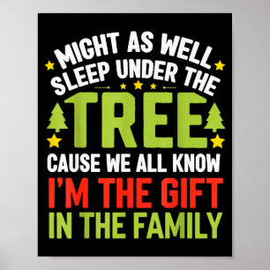 Funny Christmas Kids Mens Christmas Pajamas Women  Poster