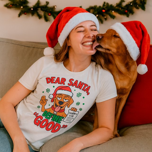 Funny Christmas Labrador Personalised Pet Humour T-Shirt (Creator Uploaded)
