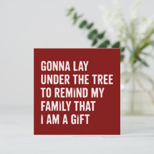 Funny Christmas Lay Under The Tree Xmas Gifts Holiday Card