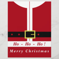 Funny Christmas Letterhead with Santa Claus Design