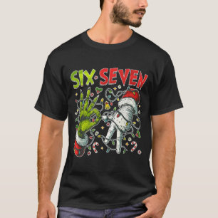 Funny Christmas Lights 6 7 Meme Six Seven Matching T-Shirt