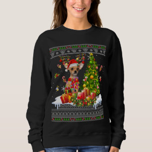 Funny Christmas Lights Chihuahua Dog Funny Xmas Ug Sweatshirt
