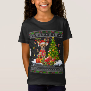 Funny Christmas Lights Chihuahua Dog Funny Xmas Ug T-Shirt
