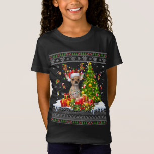Funny Christmas Lights Chihuahua Dog Funny Xmas Ug T-Shirt