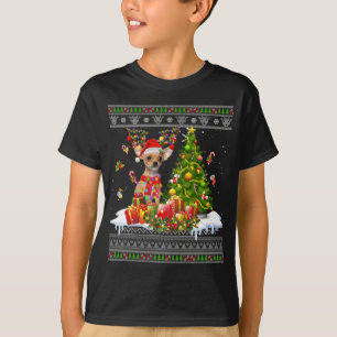 Funny Christmas Lights Chihuahua Dog Funny Xmas Ug T-Shirt