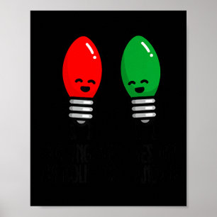 Funny Christmas Lights Pun Working Over Holidays_  Poster