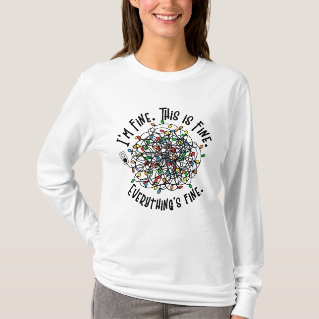 Funny Christmas Lights T-Shirt (Front)