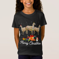 Funny Christmas Lights Xmas Pajama Llama Animals L
