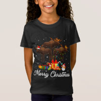 Funny Christmas Lights Xmas Pajama Moose Animals L