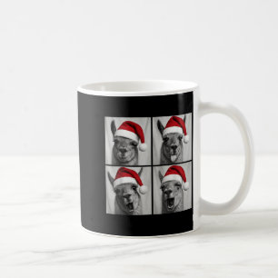 Funny Christmas Llama Santa Photo Booth Coffee Mug