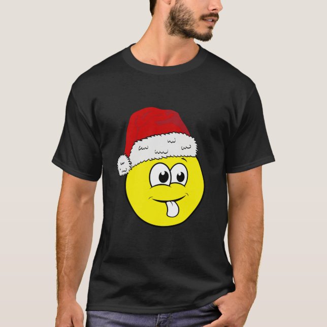 Funny Christmas Matching Family Group Smile Face S T-Shirt (Front)