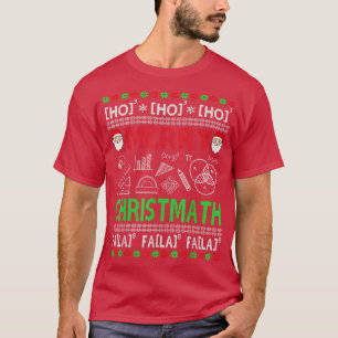 Funny Christmas Math Teacher Ugly Christmas Math T-Shirt