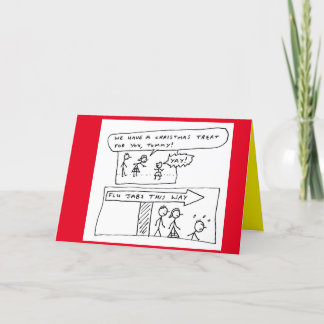 Funny Christmas Medical Joke Cartoon Holiday Card