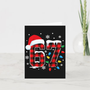 Funny Christmas Meme 67 Red Buffalo Plaid Xmas Paj Card