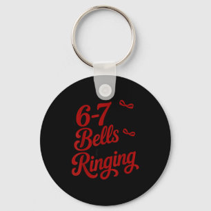 Funny Christmas Meme 6-7 67 Bells Are Ringing Humo Key Ring