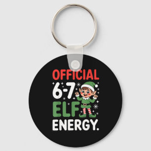 Funny Christmas Meme 6-7 67 Elf Energy Humor Outfi Key Ring