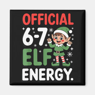 Funny Christmas Meme 6-7 67 Elf Energy Humor Outfi Magnet