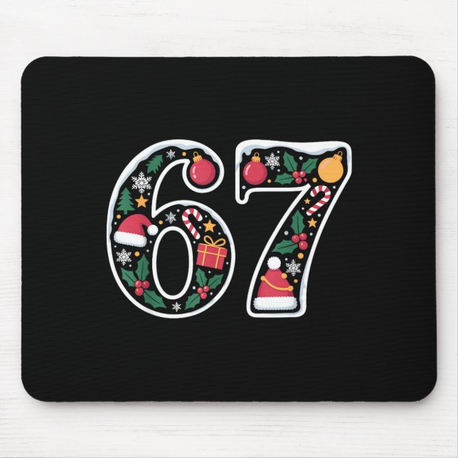 Funny Christmas Meme 6-7 Ugly Christmas Humor Outf Mouse Pad (Front)