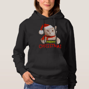 Funny Christmas Meowy Cat Kitty Xmas Hoodie