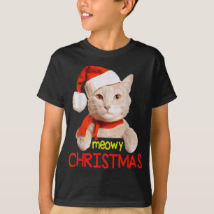 Funny Christmas Meowy Cat Kitty Xmas T-Shirt