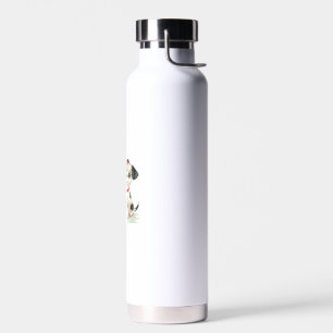 Funny Christmas Morning and Happy Dog Costume  Water Bottle