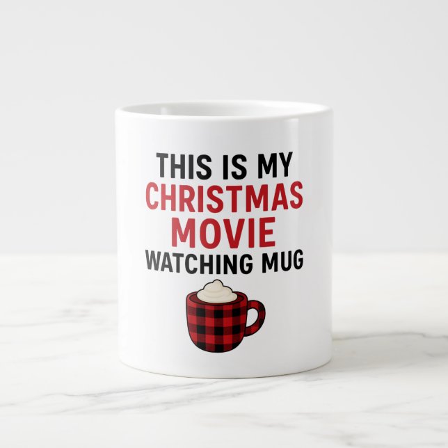 Funny Christmas Movie Watching Mug • Cozy Hot Coco (Front)