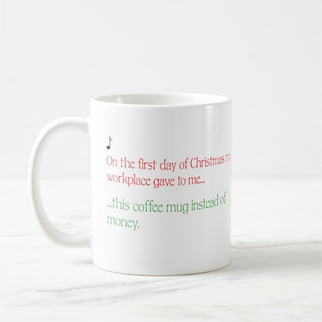 Funny Christmas Mug Gift for Employees (Left)