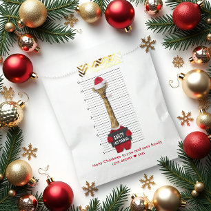 Funny Christmas Mugshot Guilty Giraffe Favour Bags