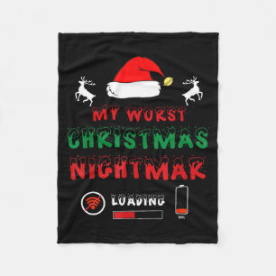 Funny Christmas My Worst For Gamers Fleece Blanket