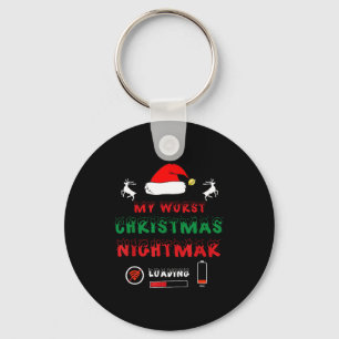 Funny Christmas My Worst For Gamers  Key Ring