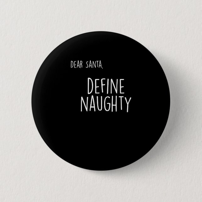 Funny Christmas Naughty Nice Santa Checklist  6 Cm Round Badge (Front)