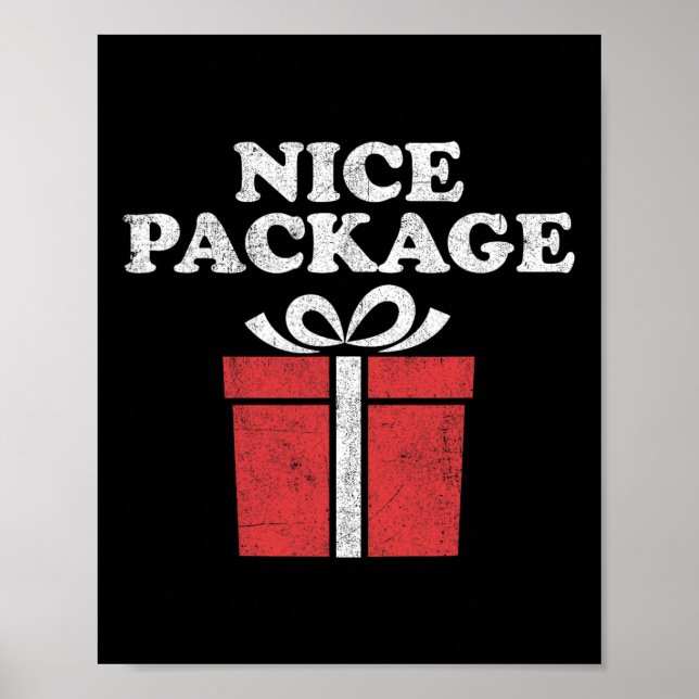 Funny Christmas Nice Package Retro Ugly Party Adul Poster (Front)
