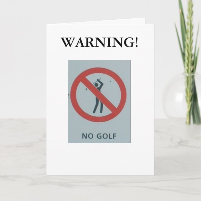 Funny Christmas "No Golf" card. Holiday Card (Front)