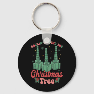 Funny Christmas Nurse Respiratory Therapist Christ Key Ring
