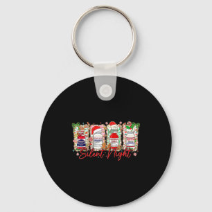 Funny Christmas Nurse Silent Night Medical Humor  Key Ring