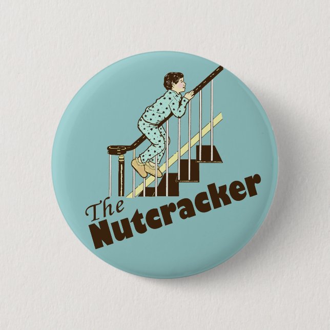 Funny Christmas Nutcracker 6 Cm Round Badge (Front)